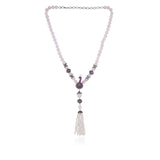 Silver Plated Valentine Zircon Peacock Necklace Set