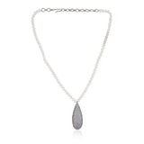 Silver Plated Valentine Pearl Zircon Necklace Set
