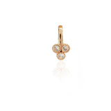 Dainty Rose Plated Zircon Nose Stud
