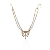Gold Plated Taraash Rock Crystal Necklace Set