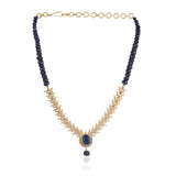Gold Plated Blue Zircon Necklace Set