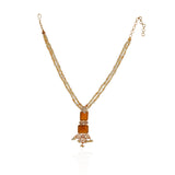 Gold Plated Taraash Citrine Zircon Necklace Set