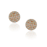 Dainty Rose Plated Zircon Earrings