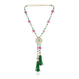 Gold Plated  Valentine Zircon Lariat  Necklace Set