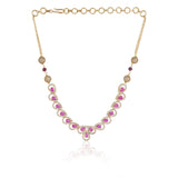 Gold Plated Valentine Zircon Necklace Set