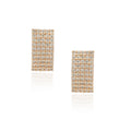 Dainty Rose Plated Zircon Pave Earring Studs