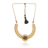 Gold Plated Valentine Green Necklace Set