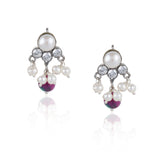 Silver Plated Valentine Purple Necklace Set