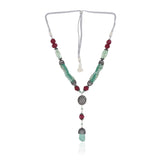 Silver Plated Valentine Victorian Lariat Necklace Set
