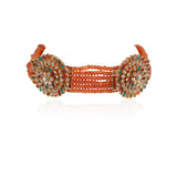 Gold Plated Valentine Orange Zircon Choker Set