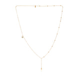 Dainty Rose Plated  Zircon Chain Necklace