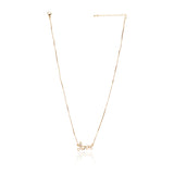 Dainty Rose Plated Zircon Love Pendant Necklace