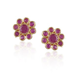 Gold Plated Valentine Ruby  Necklace Set