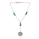 Silver Plated Valentine Victorian Lariat Necklace Set