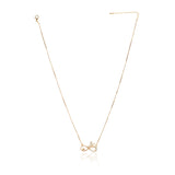Dainty Rose Plated Zircon Infinity  Pendant Necklace