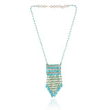 Gold Plated Valentine Zircon Turquoise Necklace Set