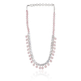 Silver Plated Valentine Zircon Necklace Set