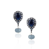 Silver Plated Valentine Blue Necklace Set