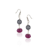 Silver Plated Valentine Ruby Zircon Necklace Set
