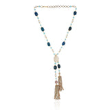 Gold Plated  Valentine Zircon Lariat  Necklace Set