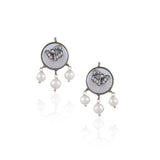 Silver Plated Valentine Zircon Pearl Necklace Set