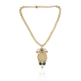 Gold Plated Taraash  Flower Necklace Set