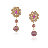 Gold Plated  Valentine Brown Zircon Necklace Set