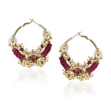 Gold Plated Kundala Kundan Chandbali Earrings