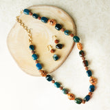 Dor Gold Plated Blue Jasper Strand Set