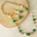 Dor Gold Plated  Green Onyx String Set