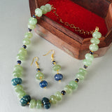 Dor Gold Plated Melon Aventurine Carved String Set