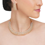 Basant Gold Plated Zircon Necklace Set