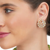 Basant Gold Plated Zircon Peridot Necklace Set