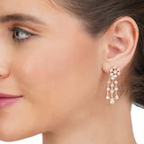 Basant Gold Plated Zircon Drop Necklace Set
