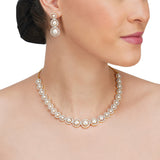 Basant Gold Plated Zircon Pearl Necklace Set