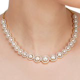 Basant Gold Plated Zircon Pearl Necklace Set
