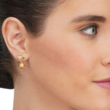 Basant Gold Plated Zircon Ruby Pearl Necklace Set