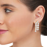 Basant Gold Plated Zircon Double Strand Necklace Set