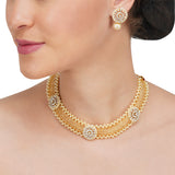 Basant Gold Plated Zircon Necklace Set