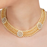Basant Gold Plated Zircon Necklace Set