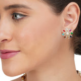 Basant Gold Plated Navrattan Necklace Set
