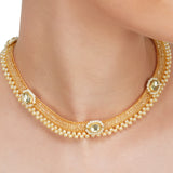 Basant Gold Plated Kundan Necklace Set