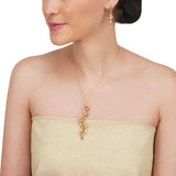 Basant Gold Plated Zircon Drop Necklace Set