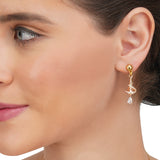 Basant Gold Plated Zircon Drop Necklace Set