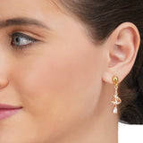 Basant Gold Plated Zircon Drop Pearl Necklace Set