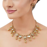 Gold Plated Poorak  Kundan Folklore Necklace Set