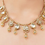 Gold Plated Poorak  Kundan Folklore Necklace Set