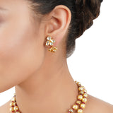 Gold Plated Poorak Kundan Folklore Necklace Set