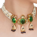 Anokhi  Kundan Fluorite Choker Set