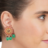 Anokhi  Green Red Kundan Necklace Set